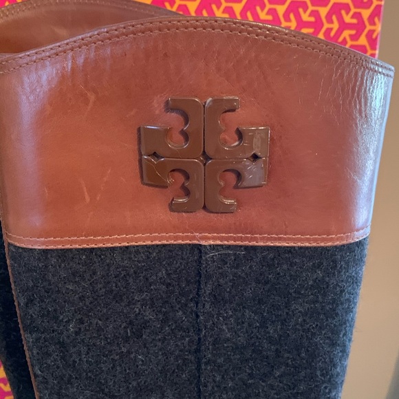 Tory Burch Brown and Gray Over the Knee Boots - Picture 6 of 7